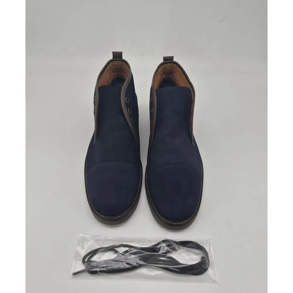 Marc Joseph New York Chukka Boots Men’s Size 41 Navy Brown Suede Leather